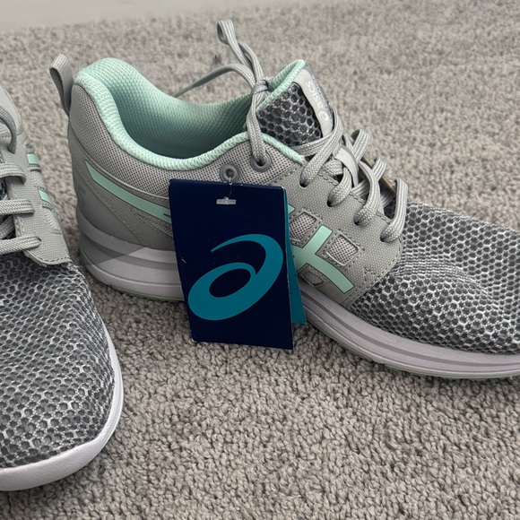 ASICS Women's Athletic Shoes in Gray and Mint - Picture 2 of 5